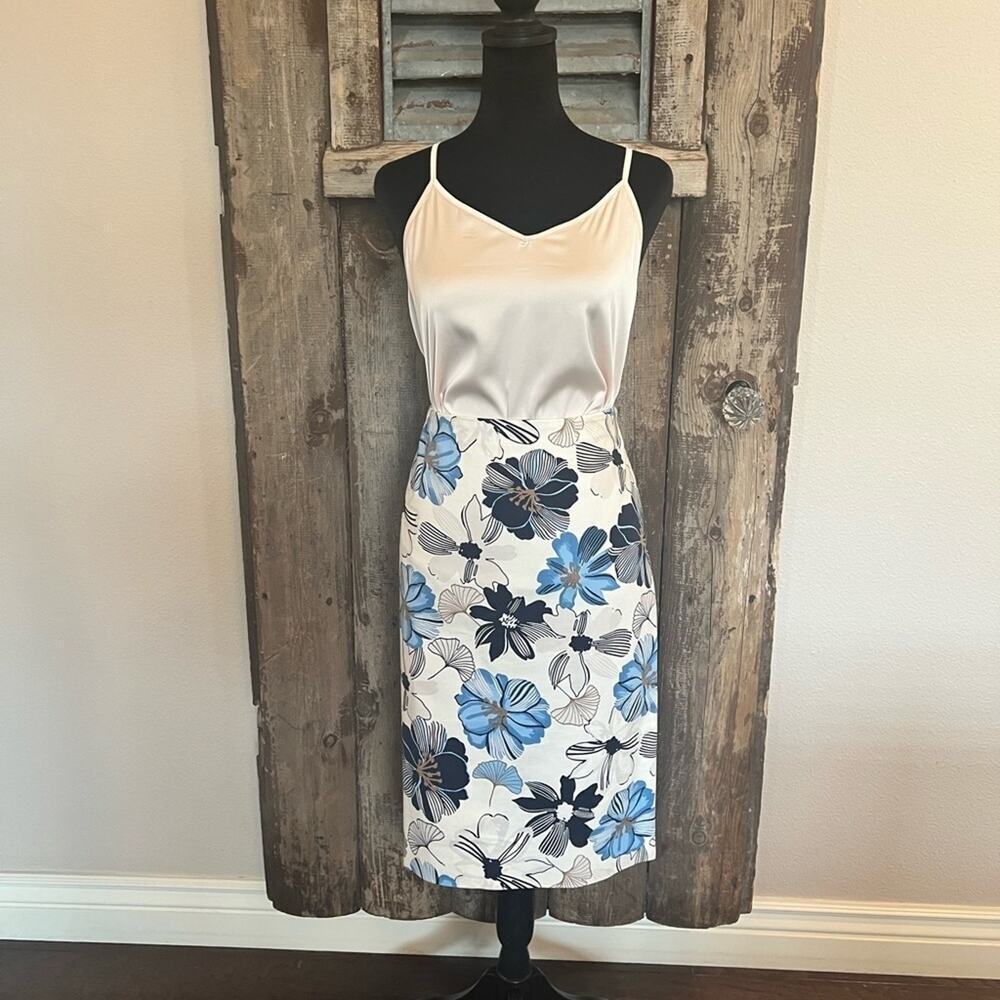 CHARTER CLUB Women’s Pencil Skirt Floral Spring Knee Length Business Casual